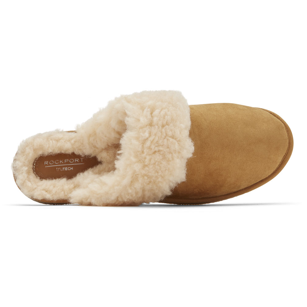 Rockport Womens Slippers Khaki - truTECH Veda Slide - UK 356-YKWTLS